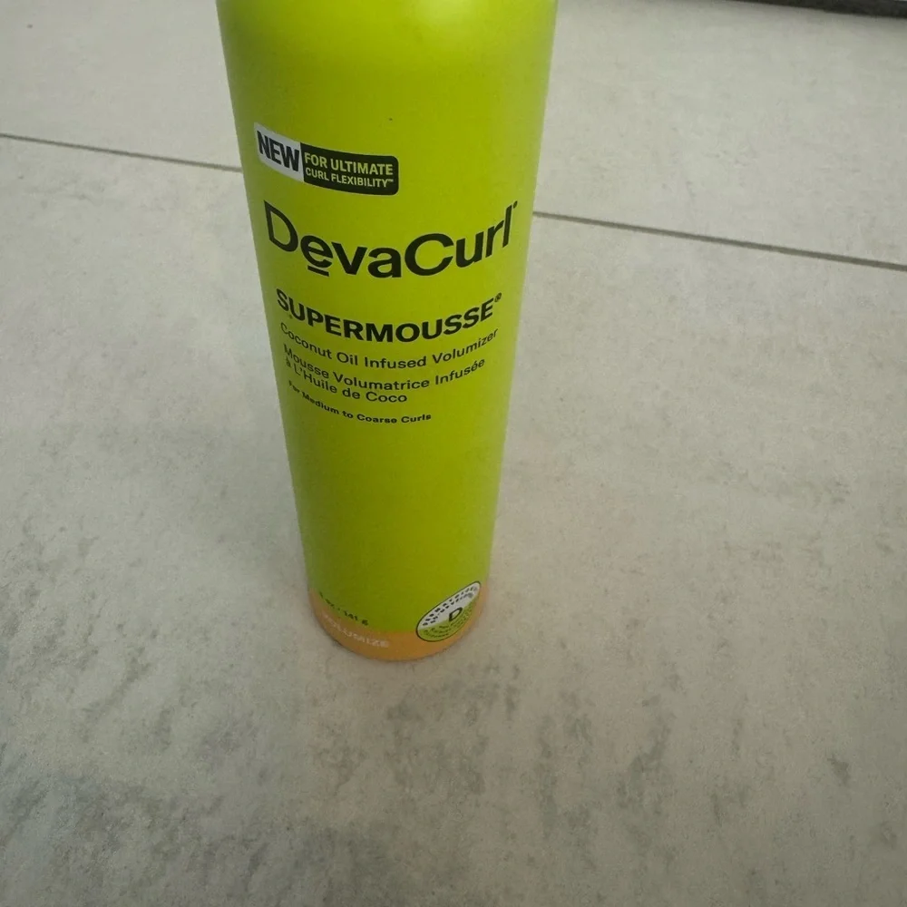 DevaCurl Supermousse - Vibrant Green and Soft Orange